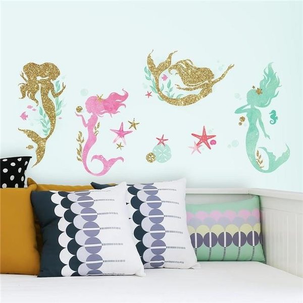 Comfortcorrect Mermaid Peel & Stick Wall Decals with Glitter CO28759